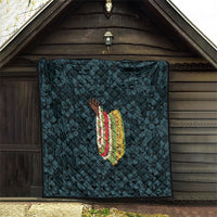 Hawaii Lei Kamehameha Quilt Uliuli Seamless Pattern Hibiscus Flower LT9 - Polynesian Pride