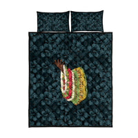 Hawaii Lei Kamehameha Quilt Bed Set Uliuli Seamless Pattern Hibiscus Flower LT9 - Polynesian Pride