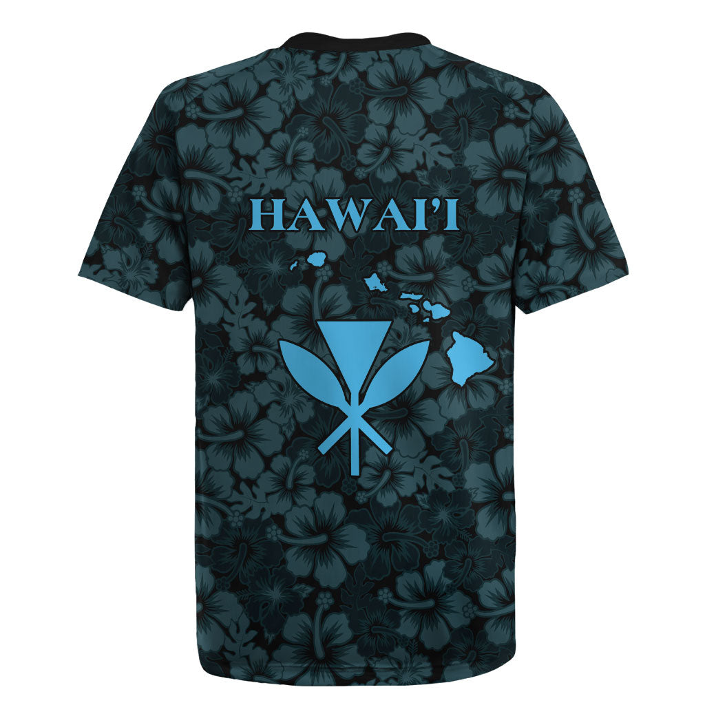 Hawaii Lei Kamehameha Rugby Jersey Uliuli Seamless Pattern Hibiscus Flower LT9 - Polynesian Pride