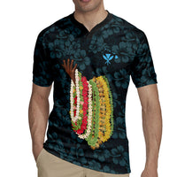Hawaii Lei Kamehameha Rugby Jersey Uliuli Seamless Pattern Hibiscus Flower LT9 - Polynesian Pride