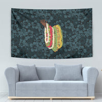 Hawaii Lei Kamehameha Tapestry Uliuli Seamless Pattern Hibiscus Flower LT9 - Polynesian Pride