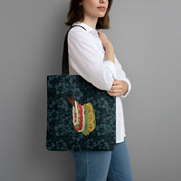Hawaii Lei Kamehameha Tote Bag Uliuli Seamless Pattern Hibiscus Flower LT9 - Polynesian Pride
