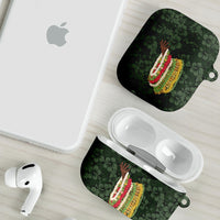Hawaii Lei Kamehameha AirPods Case Oma'oma'o Seamless Pattern Hibiscus Flower LT9 - Polynesian Pride