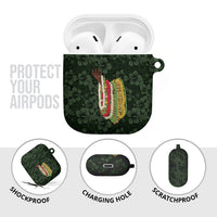 Hawaii Lei Kamehameha AirPods Case Oma'oma'o Seamless Pattern Hibiscus Flower LT9 - Polynesian Pride