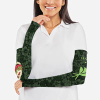 Hawaii Lei Kamehameha Arm Sleeves Oma'oma'o Seamless Pattern Hibiscus Flower LT9 - Polynesian Pride