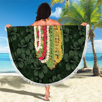 Hawaii Lei Kamehameha Beach Blanket Oma'oma'o Seamless Pattern Hibiscus Flower LT9 - Polynesian Pride