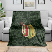 Hawaii Lei Kamehameha Blanket Oma'oma'o Seamless Pattern Hibiscus Flower LT9 - Polynesian Pride