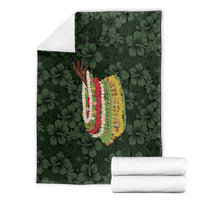Hawaii Lei Kamehameha Blanket Oma'oma'o Seamless Pattern Hibiscus Flower LT9 - Polynesian Pride