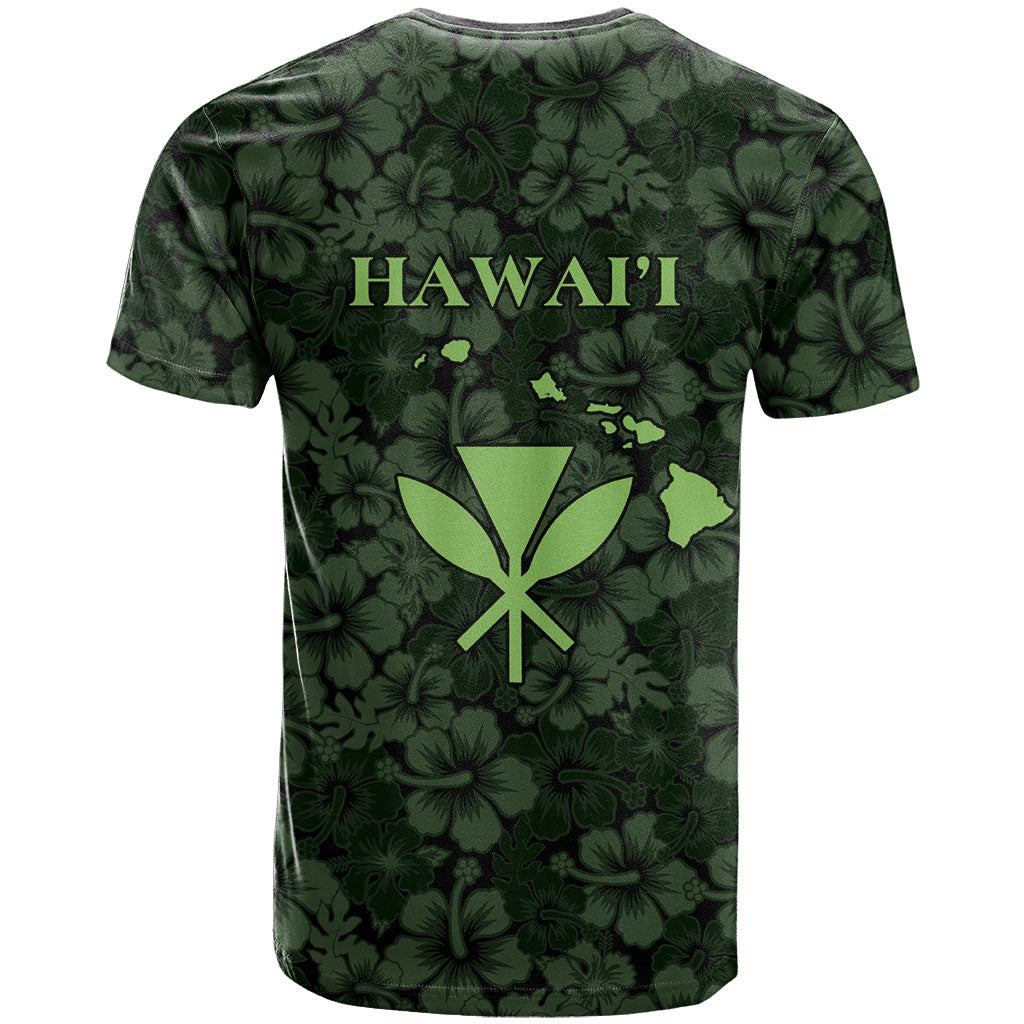 Hawaii Lei Kamehameha T Shirt Oma'oma'o Seamless Pattern Hibiscus Flower LT9 - Polynesian Pride