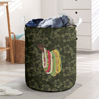 Hawaii Lei Kamehameha Laundry Basket Melemele Seamless Pattern Hibiscus Flower LT9 Yellow - Polynesian Pride