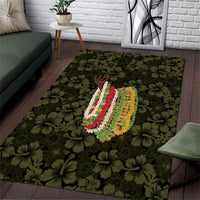 Hawaii Lei Kamehameha Area Rug Melemele Seamless Pattern Hibiscus Flower LT9 Yellow - Polynesian Pride