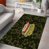 Hawaii Lei Kamehameha Area Rug Melemele Seamless Pattern Hibiscus Flower LT9 - Polynesian Pride