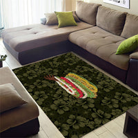 Hawaii Lei Kamehameha Area Rug Melemele Seamless Pattern Hibiscus Flower LT9 - Polynesian Pride