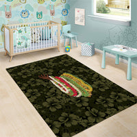 Hawaii Lei Kamehameha Area Rug Melemele Seamless Pattern Hibiscus Flower LT9 - Polynesian Pride