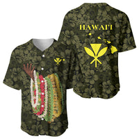 Hawaii Lei Kamehameha Baseball Jersey Melemele Seamless Pattern Hibiscus Flower LT9 - Polynesian Pride