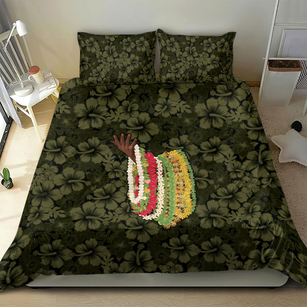 Hawaii Lei Kamehameha Bedding Set Melemele Seamless Pattern Hibiscus Flower LT9 - Polynesian Pride