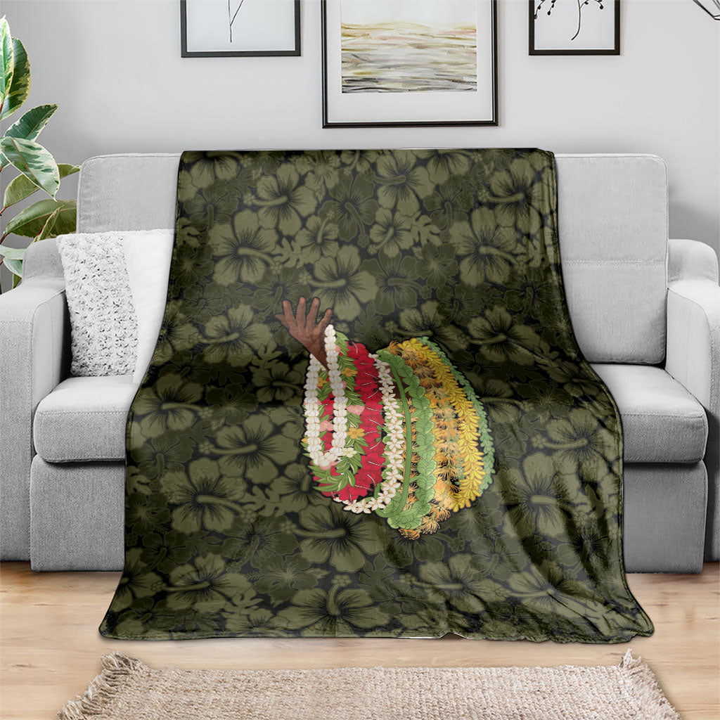 Hawaii Lei Kamehameha Blanket Melemele Seamless Pattern Hibiscus Flower LT9 - Polynesian Pride