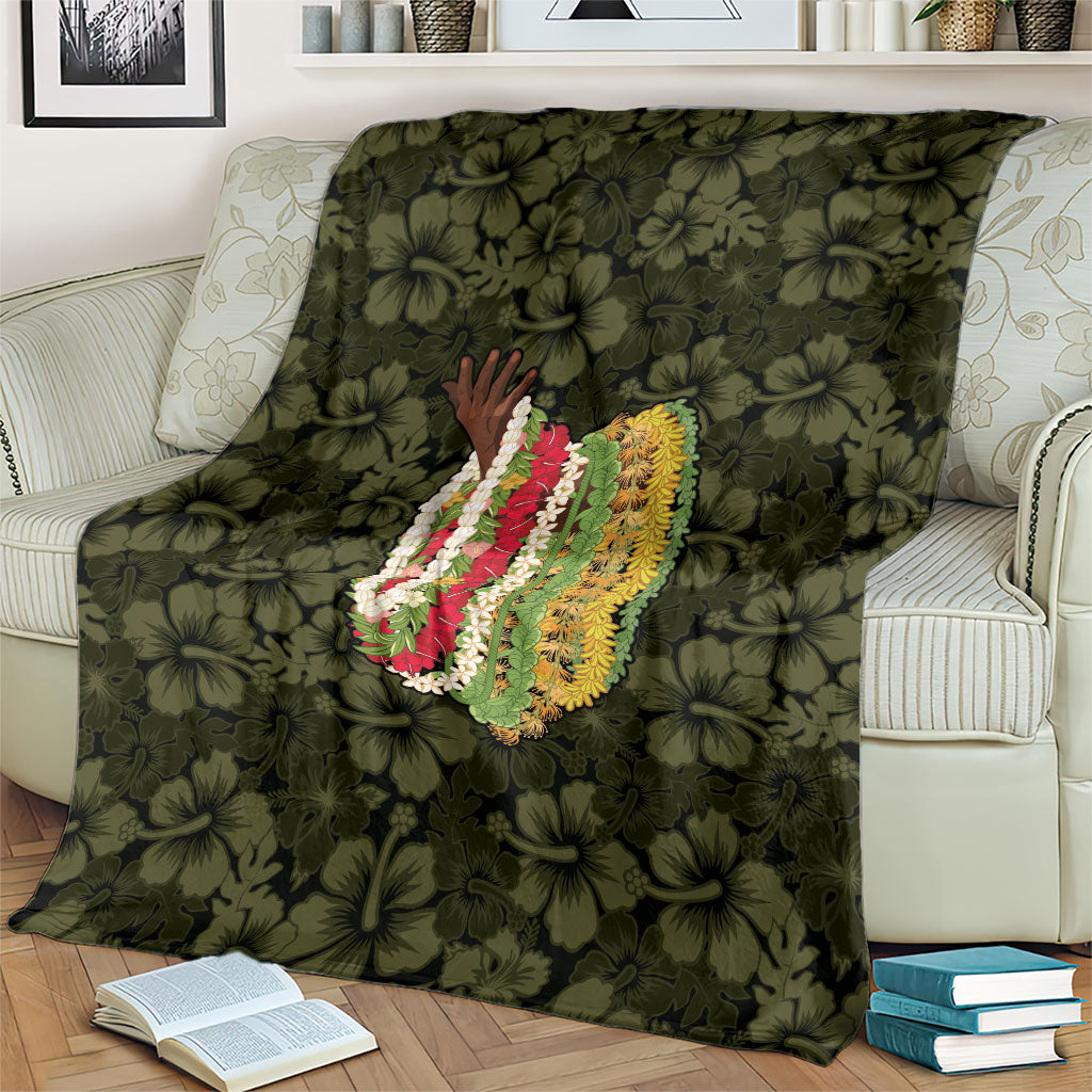 Hawaii Lei Kamehameha Blanket Melemele Seamless Pattern Hibiscus Flower LT9 - Polynesian Pride