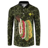 Hawaii Lei Kamehameha Button Sweatshirt Melemele Seamless Pattern Hibiscus Flower LT9 Yellow - Polynesian Pride