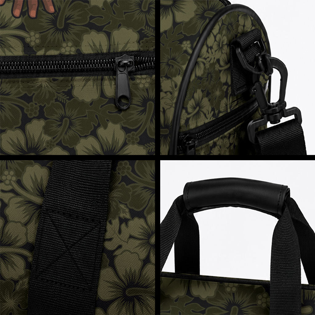 Hawaii Lei Kamehameha Duffle Bag Melemele Seamless Pattern Hibiscus Flower LT9 - Polynesian Pride