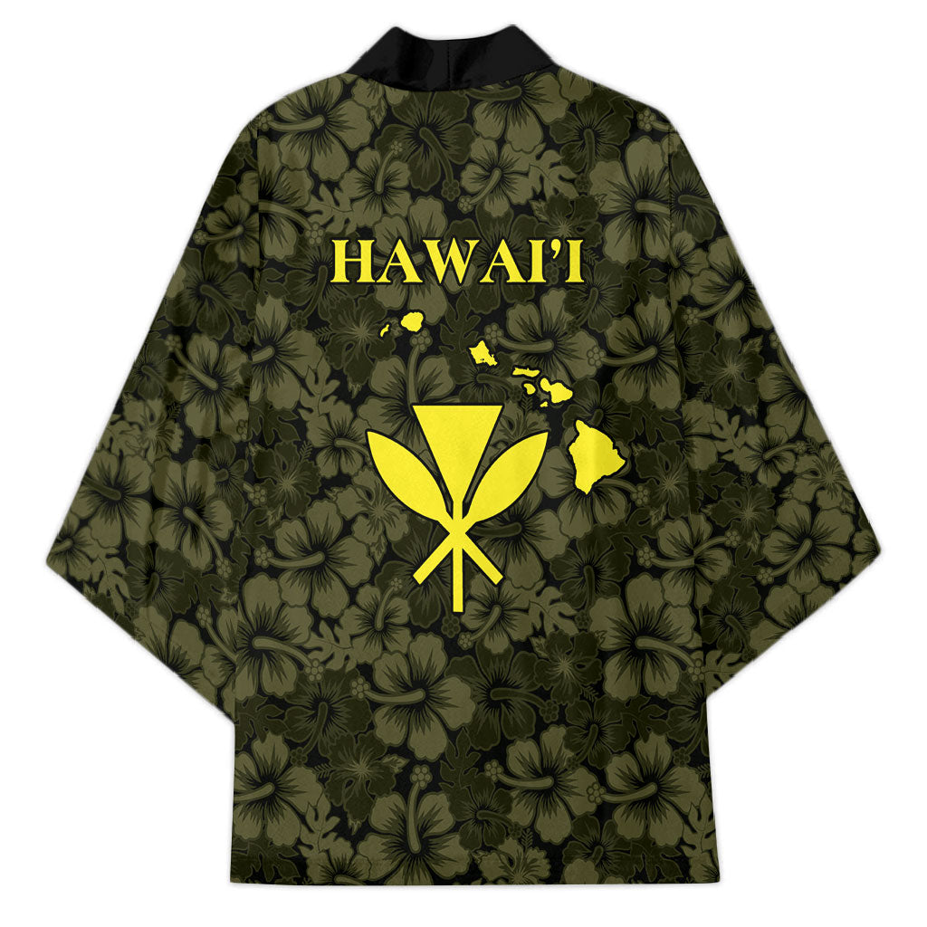 Hawaii Lei Kamehameha Kimono Melemele Seamless Pattern Hibiscus Flower LT9 - Polynesian Pride