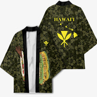 Hawaii Lei Kamehameha Kimono Melemele Seamless Pattern Hibiscus Flower LT9 - Polynesian Pride