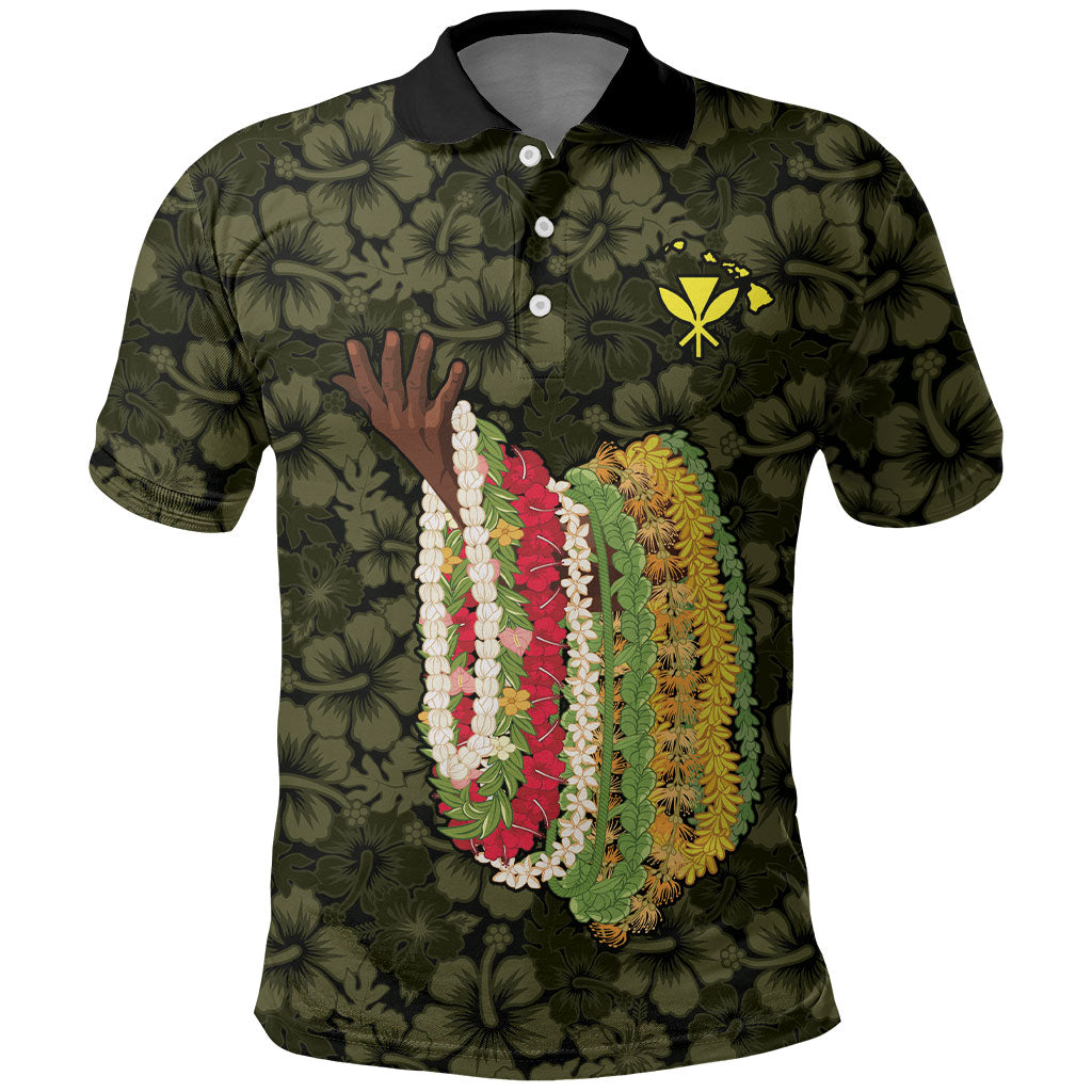 Hawaii Lei Kamehameha Polo Shirt Melemele Seamless Pattern Hibiscus Flower LT9 Yellow - Polynesian Pride