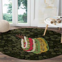 Hawaii Lei Kamehameha Round Carpet Melemele Seamless Pattern Hibiscus Flower LT9 - Polynesian Pride