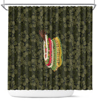 Hawaii Lei Kamehameha Shower Curtain Melemele Seamless Pattern Hibiscus Flower LT9 Yellow - Polynesian Pride