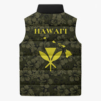 Hawaii Lei Kamehameha Sleeveless Puffer Jacket Melemele Seamless Pattern Hibiscus Flower LT9 - Polynesian Pride