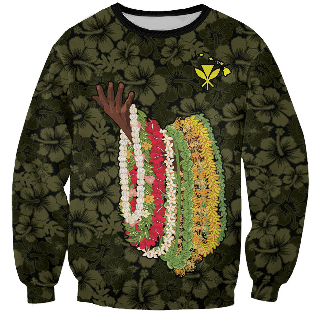 Hawaii Lei Kamehameha Sweatshirt Melemele Seamless Pattern Hibiscus Flower LT9 Unisex Yellow - Polynesian Pride