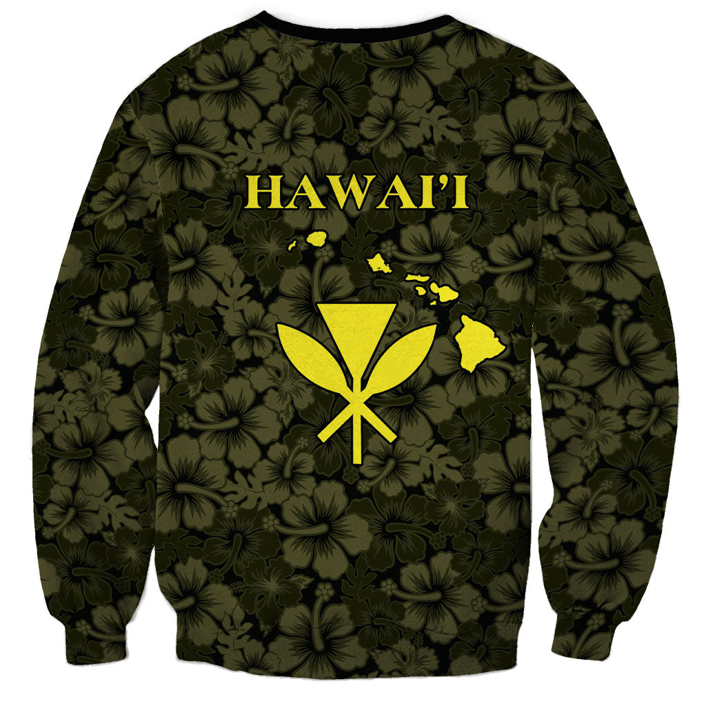 Hawaii Lei Kamehameha Sweatshirt Melemele Seamless Pattern Hibiscus Flower LT9 - Polynesian Pride