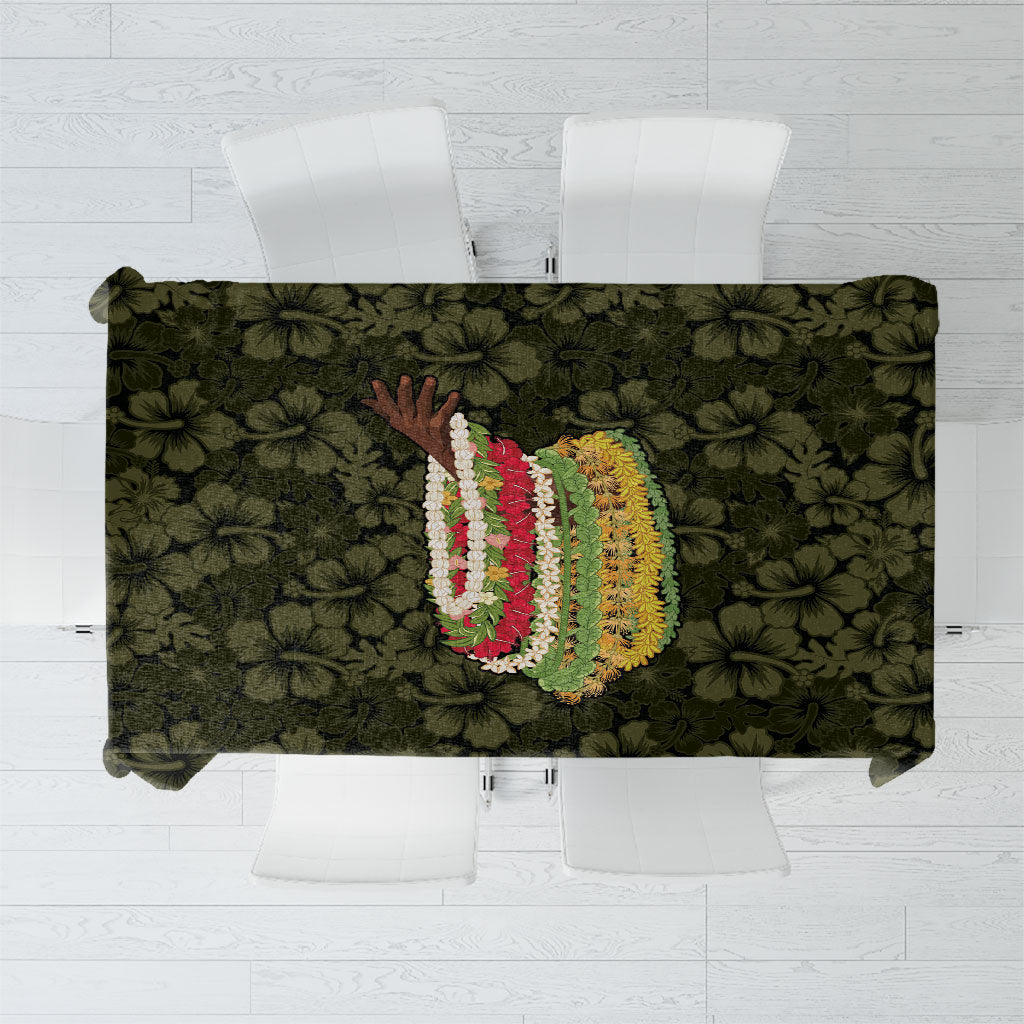 Hawaii Lei Kamehameha Tablecloth Melemele Seamless Pattern Hibiscus Flower LT9 Yellow - Polynesian Pride