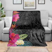 Hafa Adai Guam Blanket Tropical Flowers Colorful Vibes LT9 - Polynesian Pride