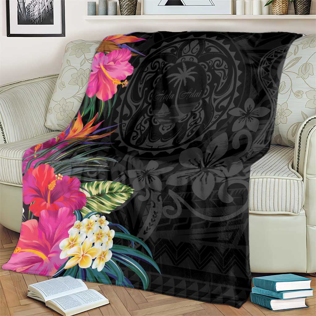 Hafa Adai Guam Blanket Tropical Flowers Colorful Vibes LT9 - Polynesian Pride