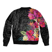 Hafa Adai Guam Bomber Jacket Tropical Flowers Colorful Vibes LT9 - Polynesian Pride
