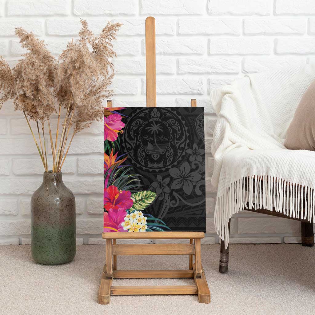 Hafa Adai Guam Canvas Wall Art Tropical Flowers Colorful Vibes LT9 - Polynesian Pride