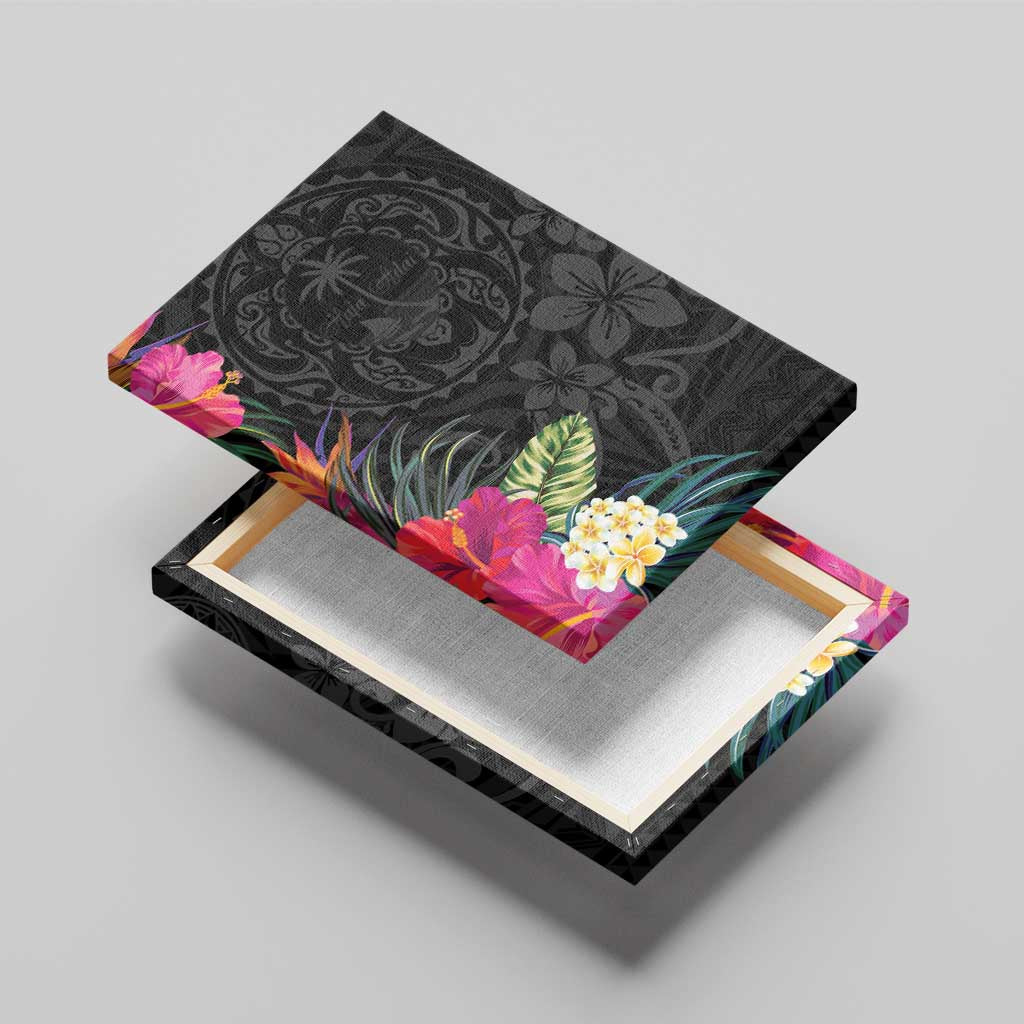 Hafa Adai Guam Canvas Wall Art Tropical Flowers Colorful Vibes LT9 - Polynesian Pride