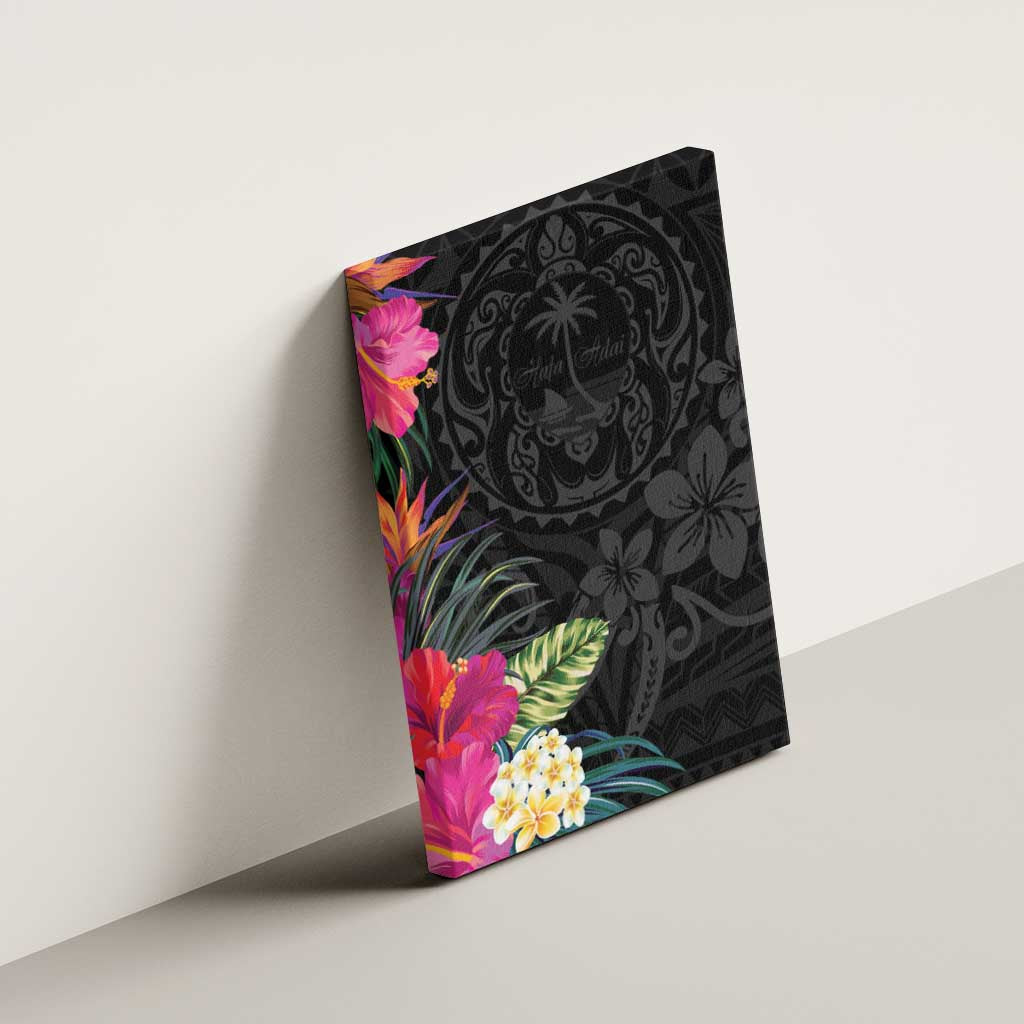 Hafa Adai Guam Canvas Wall Art Tropical Flowers Colorful Vibes LT9 - Polynesian Pride
