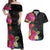 Hafa Adai Guam Couples Matching Off Shoulder Maxi Dress and Hawaiian Shirt Tropical Flowers Colorful Vibes