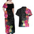 Hafa Adai Guam Couples Matching Off Shoulder Maxi Dress and Hawaiian Shirt Tropical Flowers Colorful Vibes