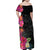 Hafa Adai Guam Family Matching Off Shoulder Maxi Dress and Hawaiian Shirt Tropical Flowers Colorful Vibes