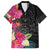 Hafa Adai Guam Family Matching Off Shoulder Short Dress and Hawaiian Shirt Tropical Flowers Colorful Vibes