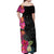 Hafa Adai Guam Off Shoulder Maxi Dress Tropical Flowers Colorful Vibes