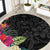 Hafa Adai Guam Round Carpet Tropical Flowers Colorful Vibes