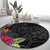 Hafa Adai Guam Round Carpet Tropical Flowers Colorful Vibes