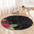 Hafa Adai Guam Round Carpet Tropical Flowers Colorful Vibes