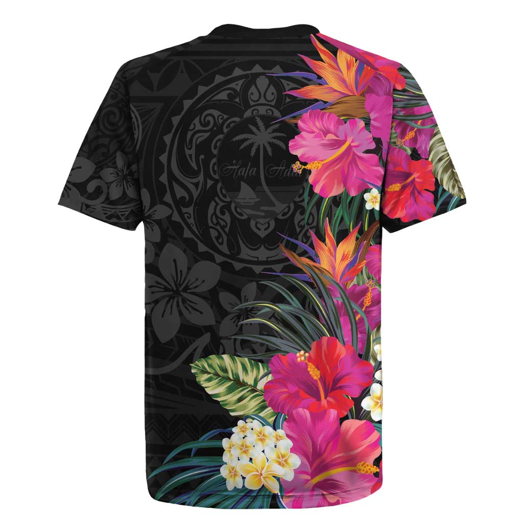 Hafa Adai Guam Rugby Jersey Tropical Flowers Colorful Vibes LT9 - Polynesian Pride