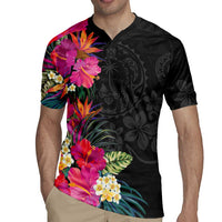 Hafa Adai Guam Rugby Jersey Tropical Flowers Colorful Vibes LT9 - Polynesian Pride
