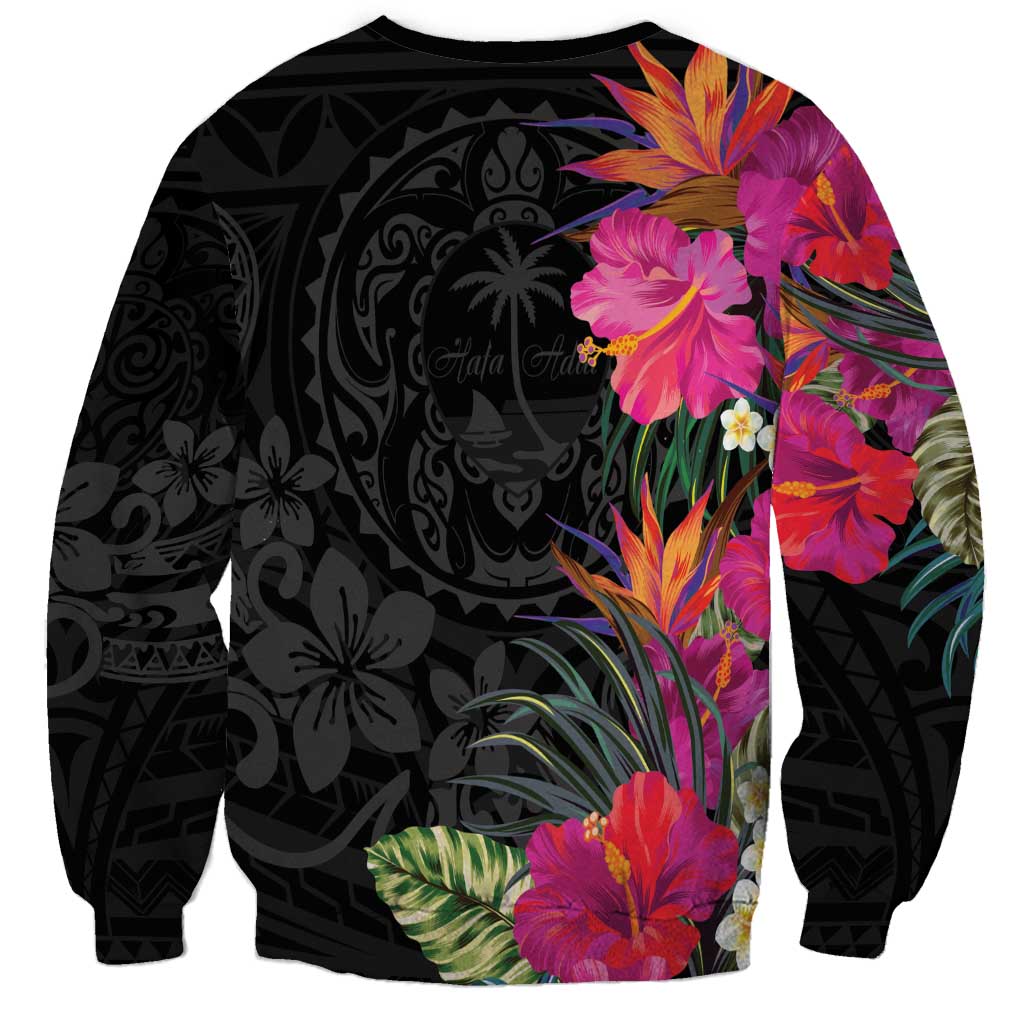 Hafa Adai Guam Sweatshirt Tropical Flowers Colorful Vibes LT9 - Polynesian Pride